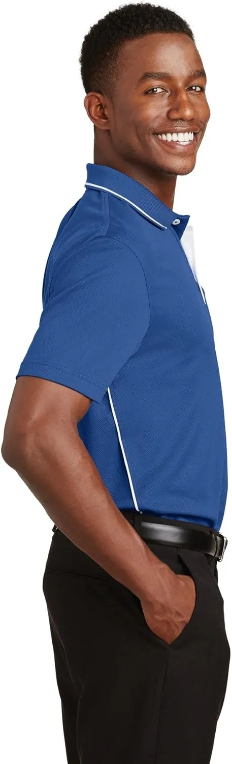 SPORT-TEK Men's Dri Mesh Polo with Tipped Collar and Piping