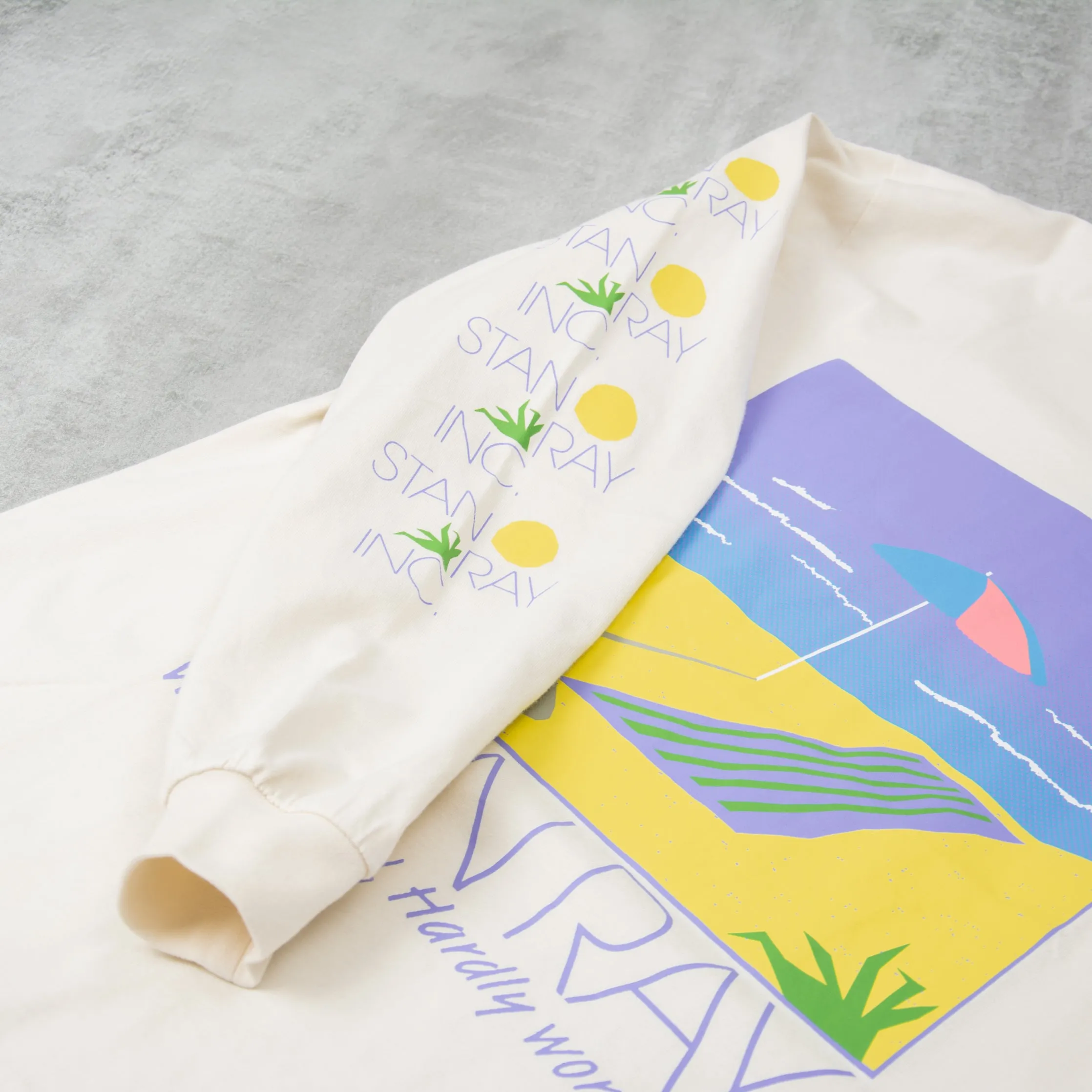 Stan Ray Hardly Working L/S Tee - Natural
