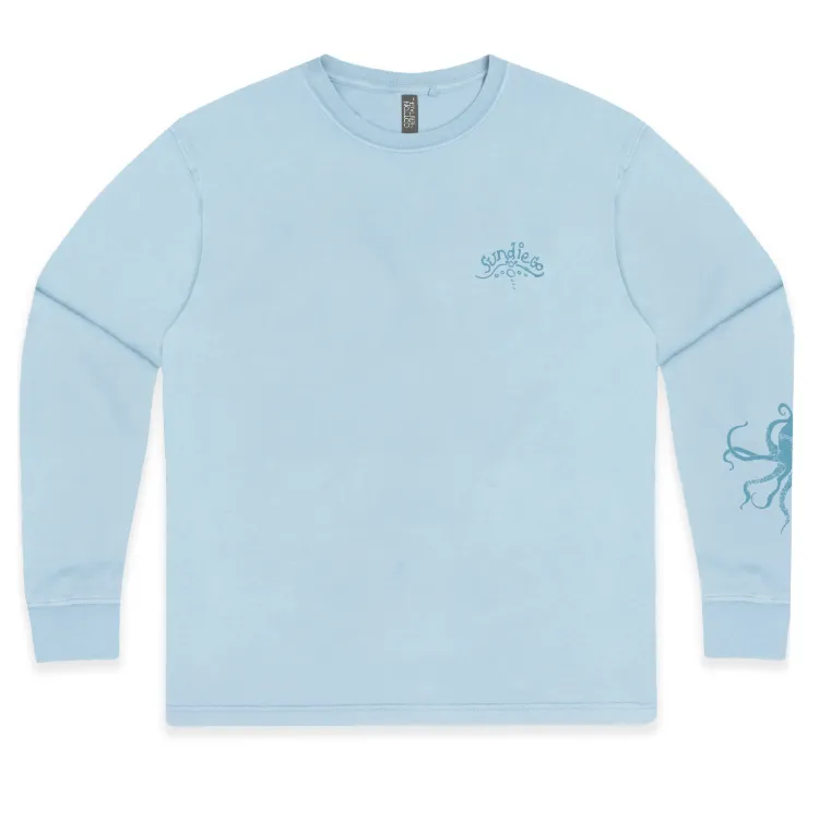 SunDiego Dont Get Inked Heavyweight Long Sleeve Tee - Sky Blue