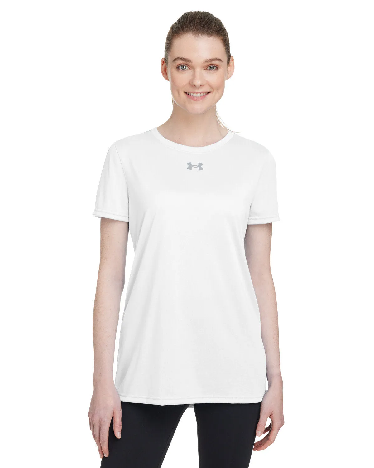Under Armour Ladies Tech Custom T-Shirts, White