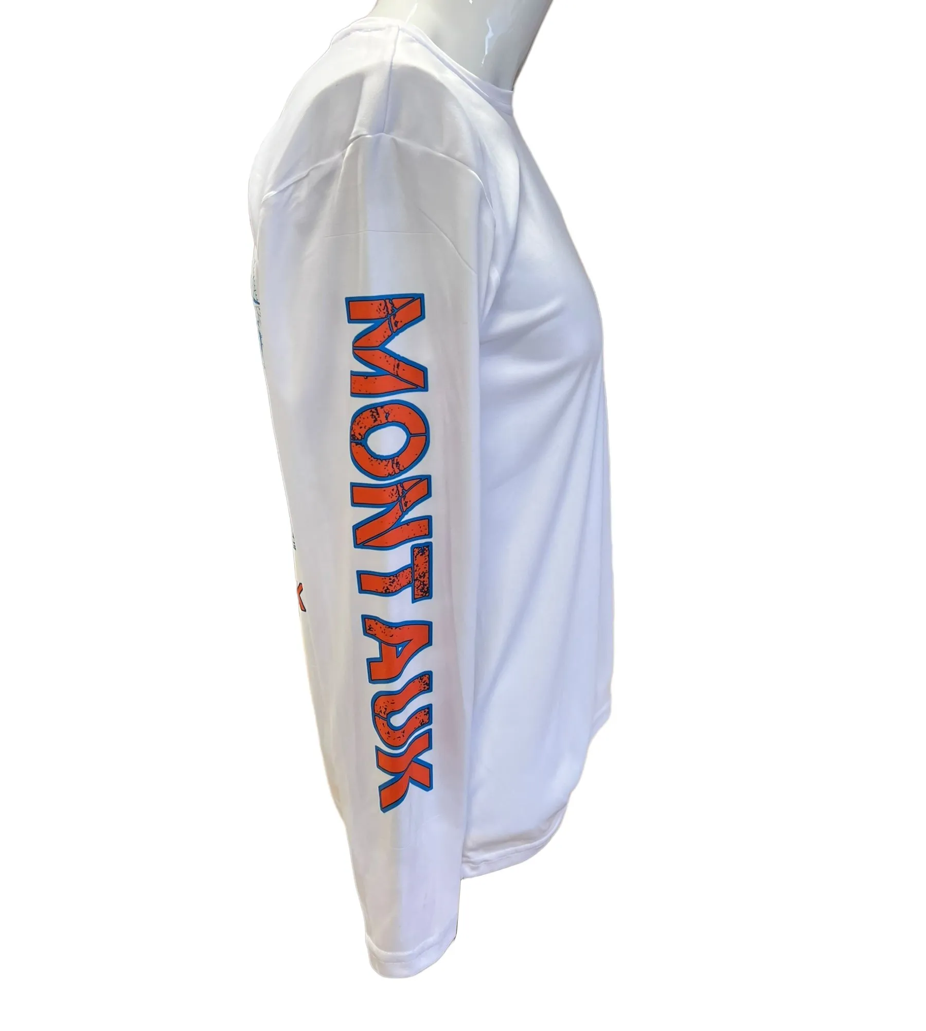 Unisex Montauk The End Sign Post Uv50 DriFit Loose Fit Long Sleeve Tee
