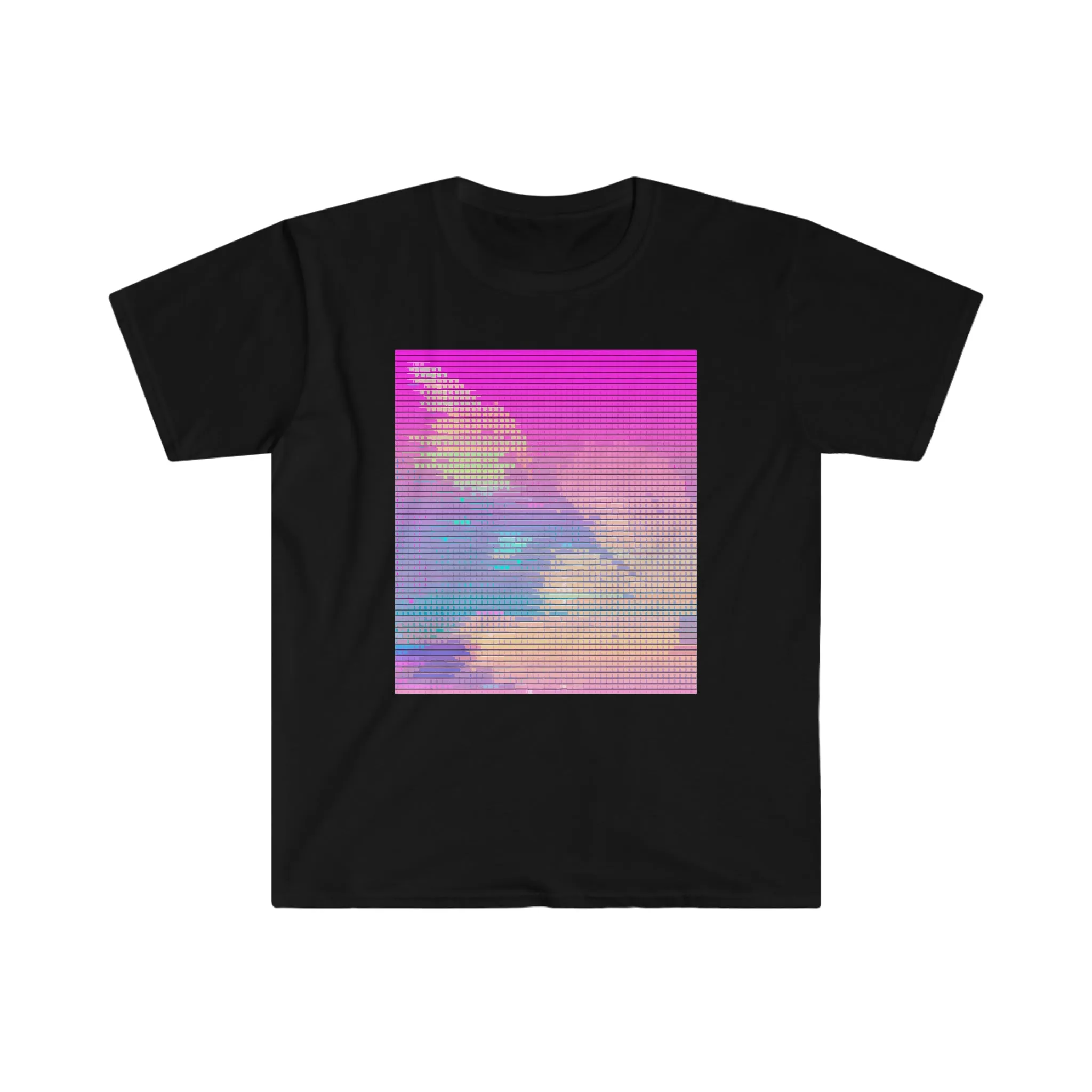 Unisex Softstyle T-Shirt Pink Pixel Art