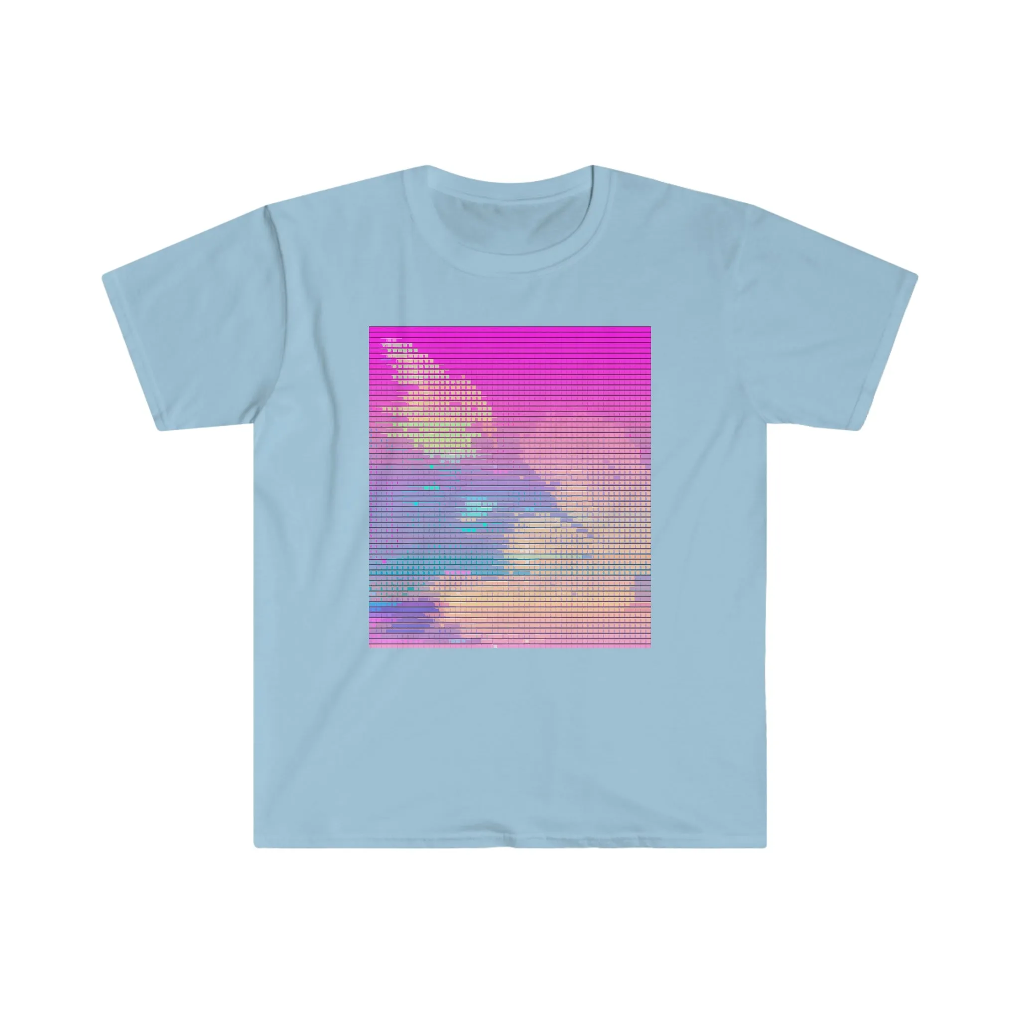 Unisex Softstyle T-Shirt Pink Pixel Art