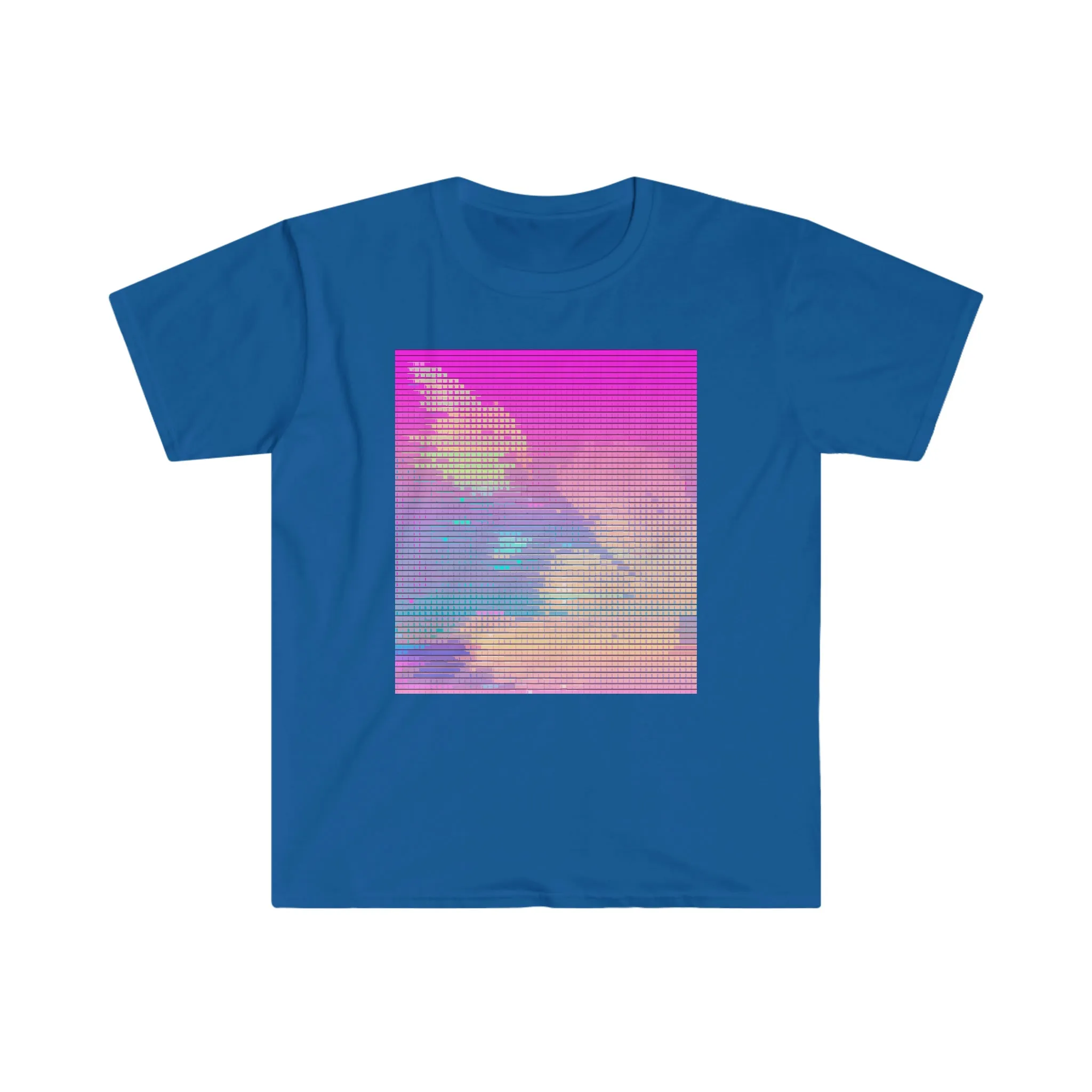 Unisex Softstyle T-Shirt Pink Pixel Art