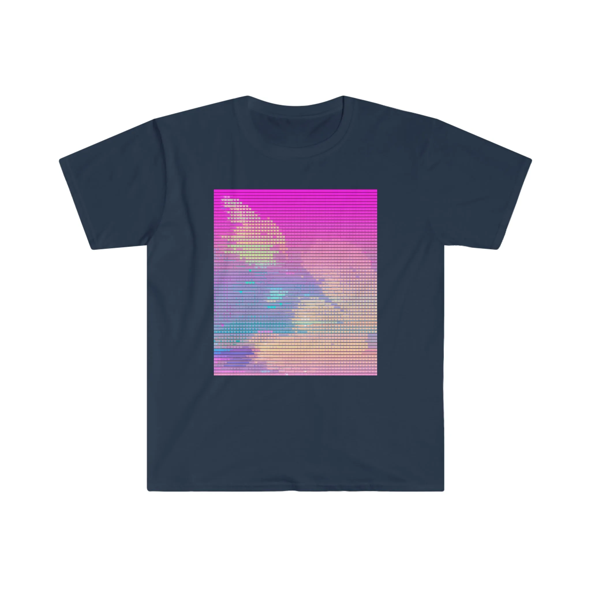 Unisex Softstyle T-Shirt Pink Pixel Art