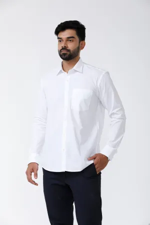 White Field - 100%Cotton Formal White Shirt For Men | Uathayam
