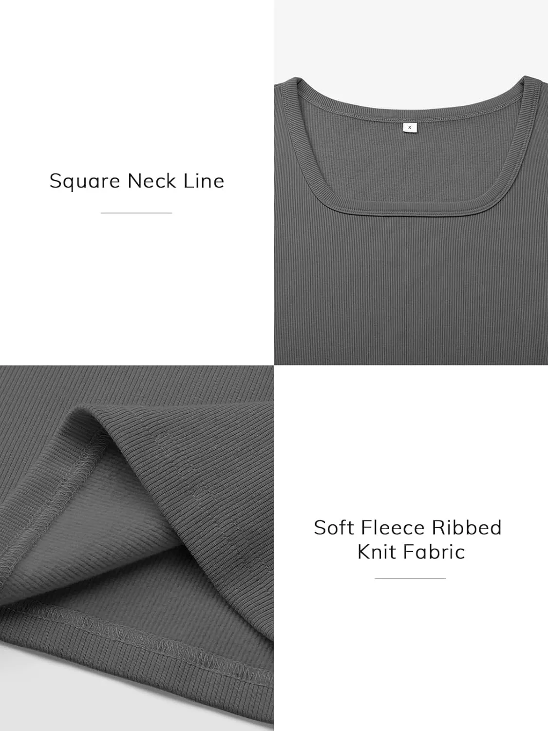 Womens Long Sleeve Scoop Neck Shirts Ribbed Knit Tops Slim Fitted Tees Basic Casual Fall Outfits