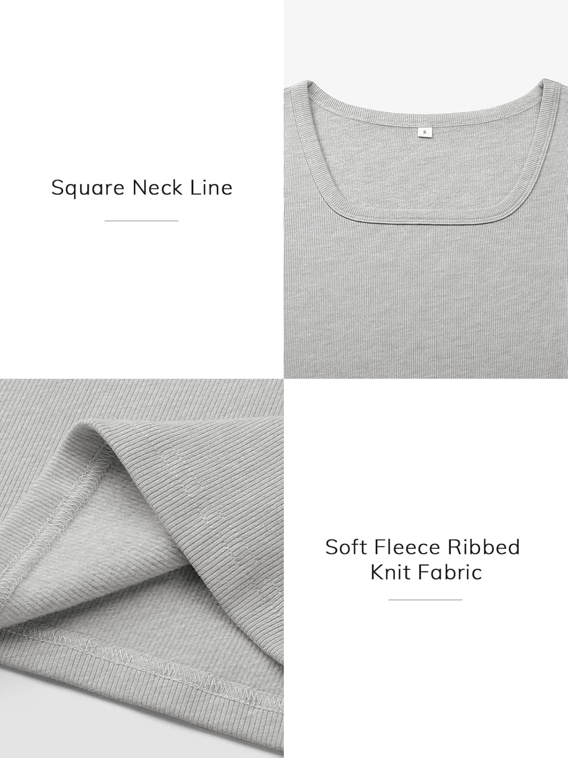 Womens Long Sleeve Scoop Neck Shirts Ribbed Knit Tops Slim Fitted Tees Basic Casual Fall Outfits