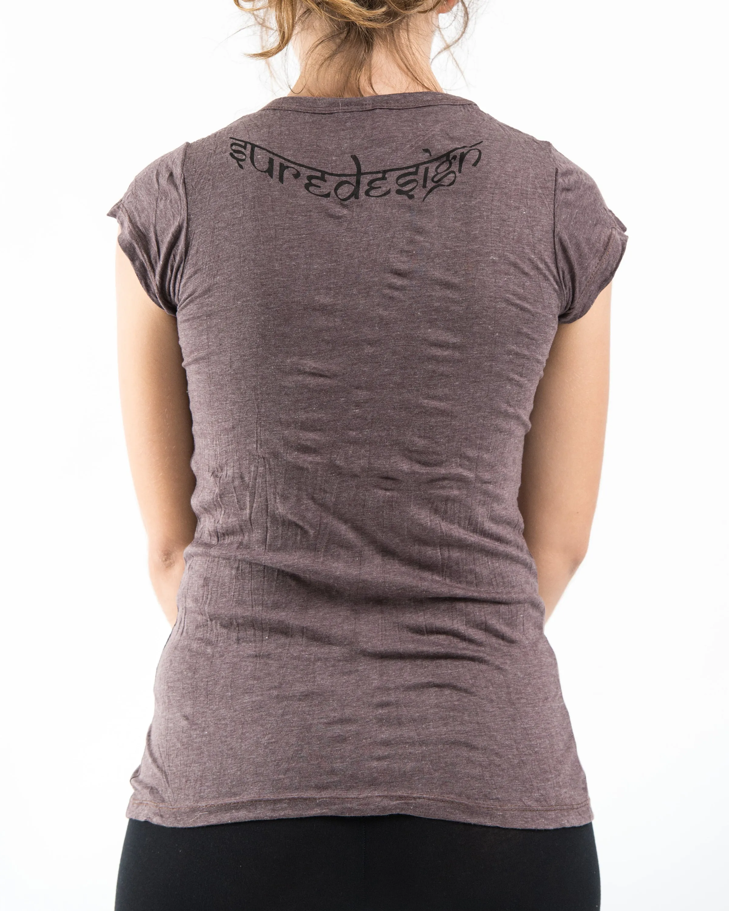 Womens Octopus T-Shirt in Brown
