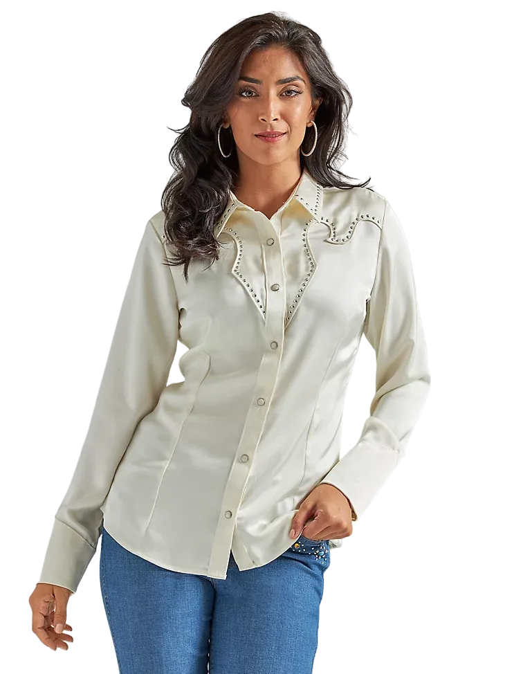 Wrangler Women's Retro Satin Western Shirt